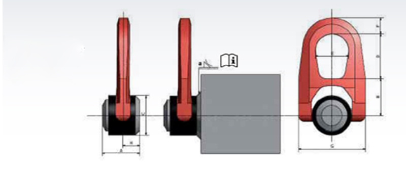 WE.DSR型万向旋转吊环尺寸