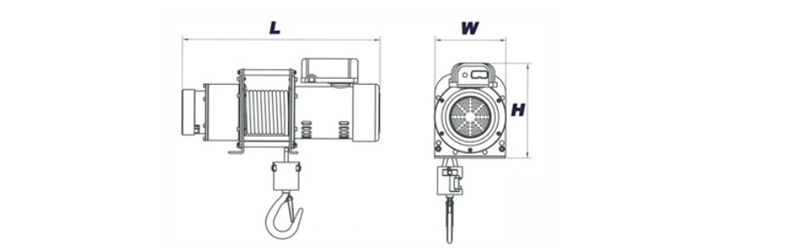 DU-205小型电动卷扬机尺寸