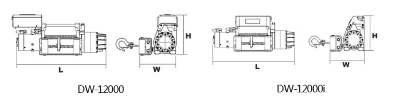 DW-12000车用电动绞盘尺寸