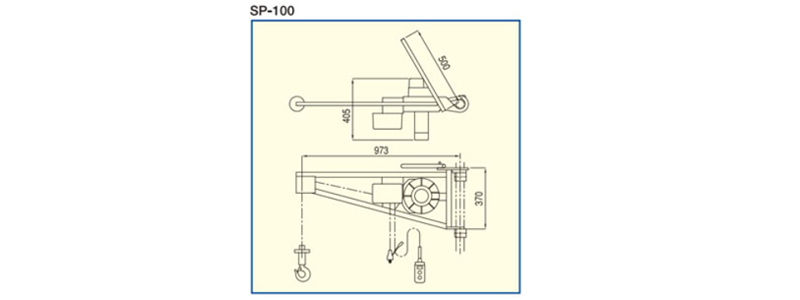 SP-100型TKK小金刚电动葫芦尺寸