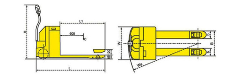 全电动托盘搬运车尺寸