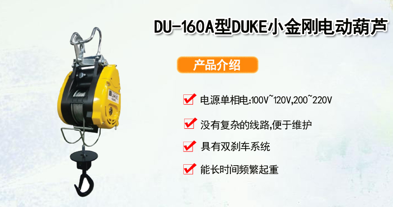 DU-160A型DUKE小金刚电动葫芦