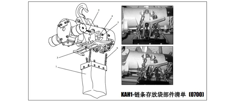 KHC气动葫芦链袋尺寸