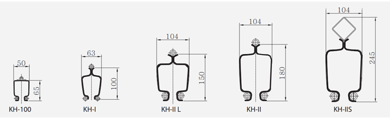 KH型KHC气动平衡器钢轨尺寸